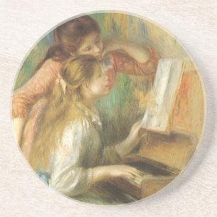 Young Girls at Piano von Pierre Renoir Getränkeuntersetzer