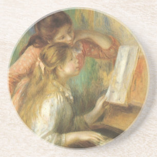 Young Girls at Piano von Pierre Renoir Getränkeuntersetzer