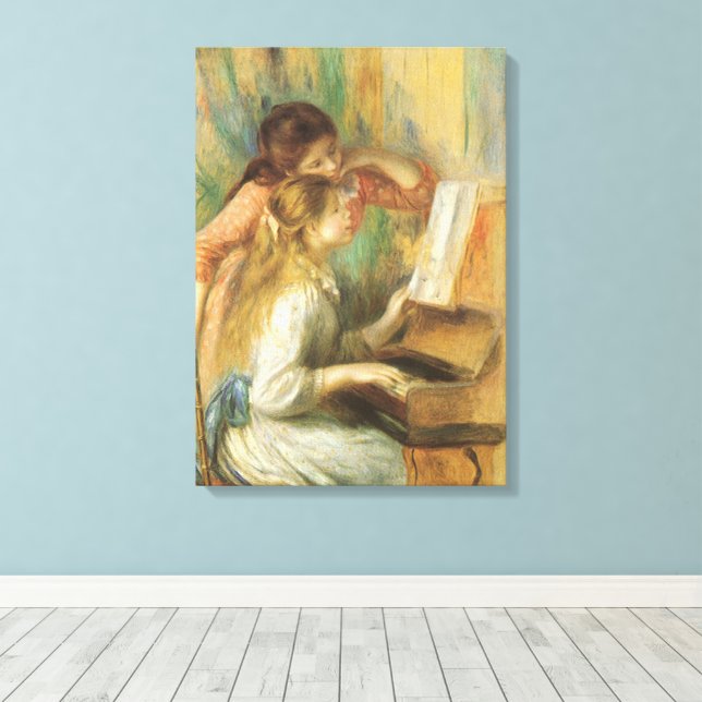 Young Girls at Piano von Pierre Renoir Leinwanddruck (Insitu (Holzboden))