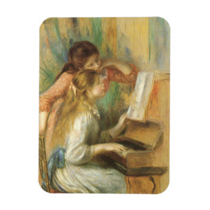 Young Girls at Piano von Pierre Renoir Magnet