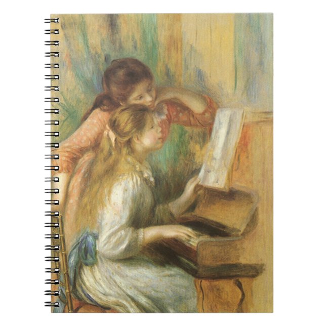 Young Girls at Piano von Pierre Renoir Notizblock (Vorderseite)