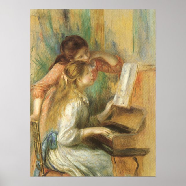 Young Girls at Piano von Pierre Renoir Poster (Vorne)