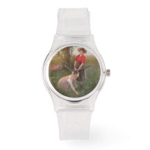 Young Girls Picking Blume