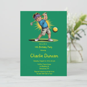 Young Golfer Birthday Swing Party Einladung