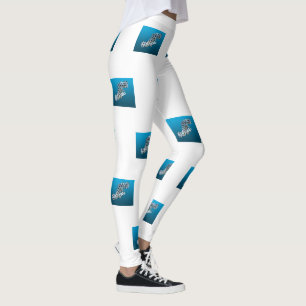 Young Grouper - glänzender blauer Hintergrund   Leggings
