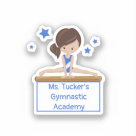 Young Gymnast Academy School Class Custom Text Aufkleber