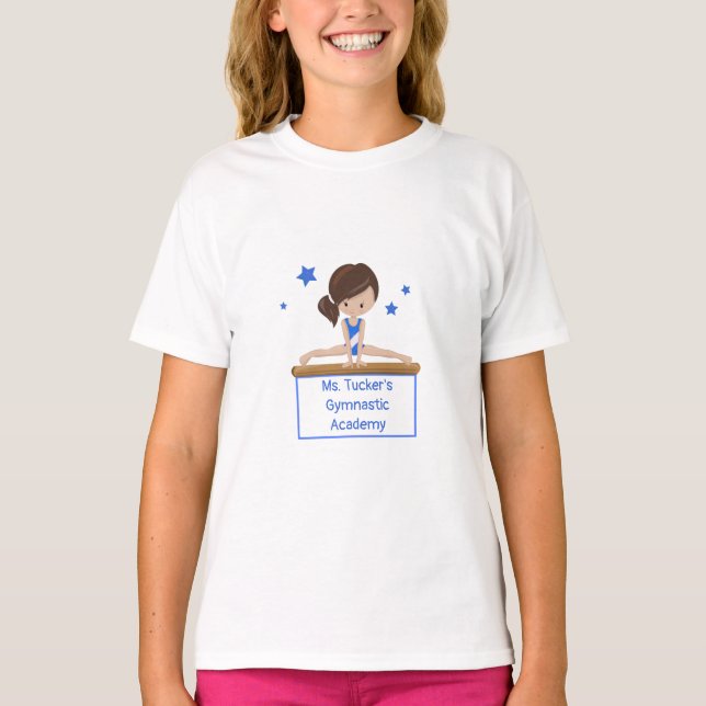 Young Gymnast Academy School Class Custom Text T-Shirt (Vorderseite)