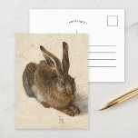 Young Hare | Albrecht Dürer Postkarte<br><div class="desc">Albrecht Dürers Young Hare (1502) ist ein detailgetreu detailliertes Aquarellbild, das eine lebensechte Darstellung eines Hasen zeigt. Das Kunstwerk ist bekannt für seinen außergewöhnlichen Realismus und zeichnet sich durch die Beschaffenheit des Haares, das zarte Licht in den Augen und das subtile Schattenspiel aus. Dieses Meisterwerk demonstriert Dürers Fähigkeit zur Beobachtung...</div>