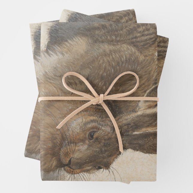 Young Hare by Albrecht Durer, Renaissance Fine Art Geschenkpapier Set (Beispiel)