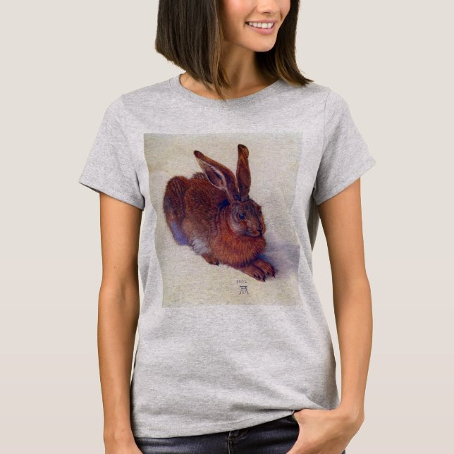 Young Hare by Albrecht Durer, Renaissance Fine Art T-Shirt (Vorderseite)