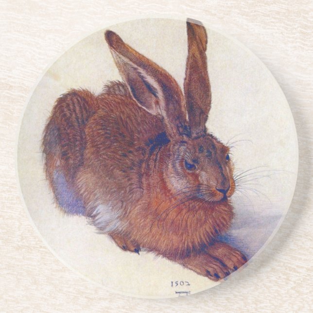 Young Hare by Albrecht Durer, Renaissance Fine Art Untersetzer (Vorne)