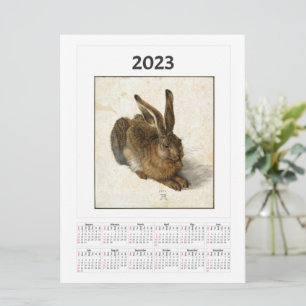 Young Hare Calendar für 2023 Albrecht Dürer