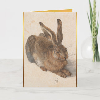 Young Hare Dürer Christmas Geburtstags-Grußkarte Karte