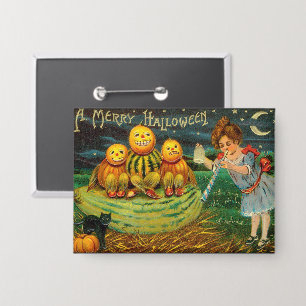 Young Hexe's Brew: Pumpkin Men on Magick Altar Button