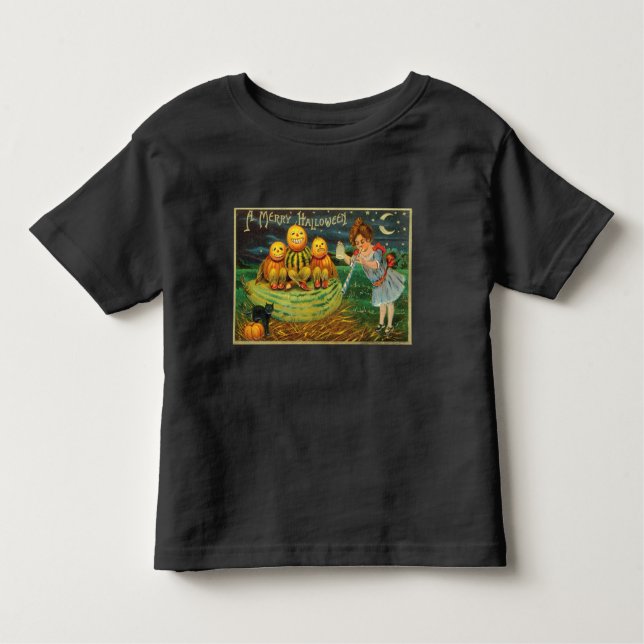 Young Hexe's Brew: Pumpkin Men on Magick Altar Kleinkind T-shirt (Vorderseite)