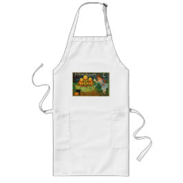 Young Hexe's Brew: Pumpkin Men on Magick Altar Lange Schürze