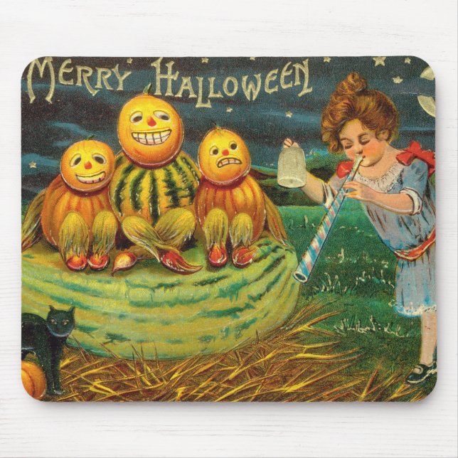 Young Hexe's Brew: Pumpkin Men on Magick Altar Mousepad (Vorne)