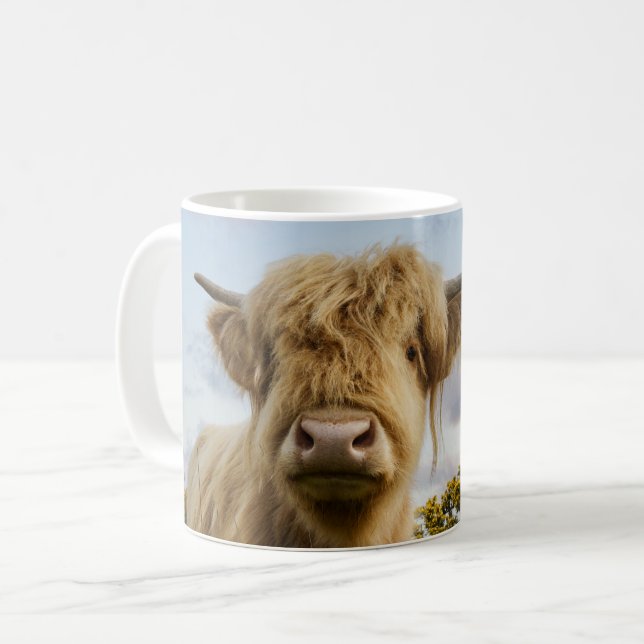 Young Highland Cow Kaffeetasse (Vorderseite Links)
