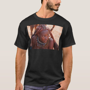 Young Himba woman wearing headgear and decorations T-Shirt