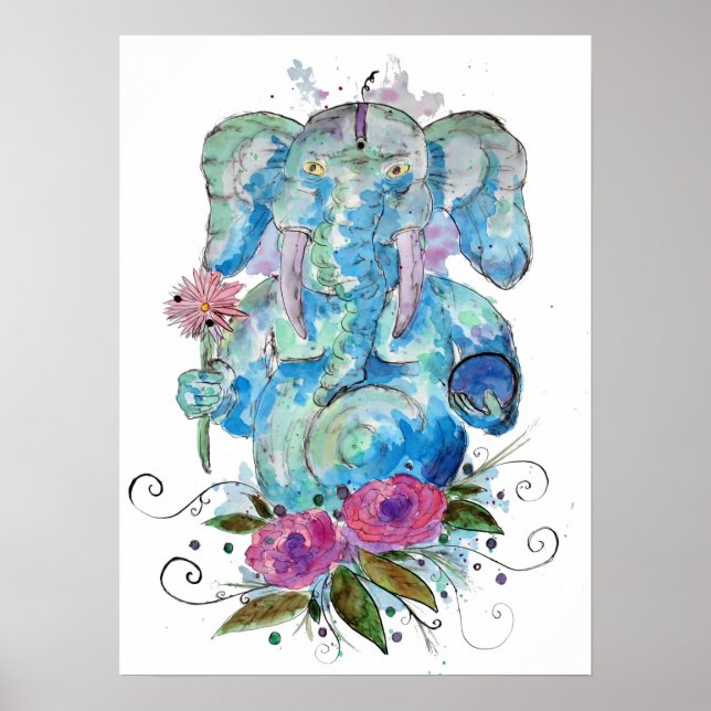 Young Hippie God Poster (Vorne)