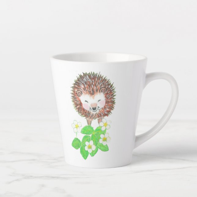 Young Igel & Wild Strawberry Blume Milchtasse (Rechts)