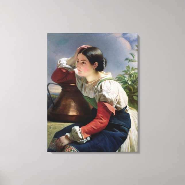 Young Italian at the Well, c.1833-34 Leinwanddruck (Vorderseite)