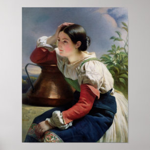 Young Italian at the Well, c.1833-34 Poster