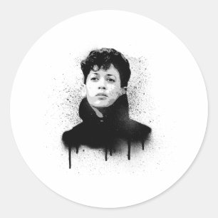 Young Kamala Harris Graffiti Art Runder Aufkleber