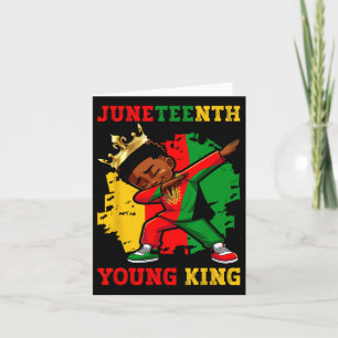 Young King African American 1865 Boys Juneteenth K Karte