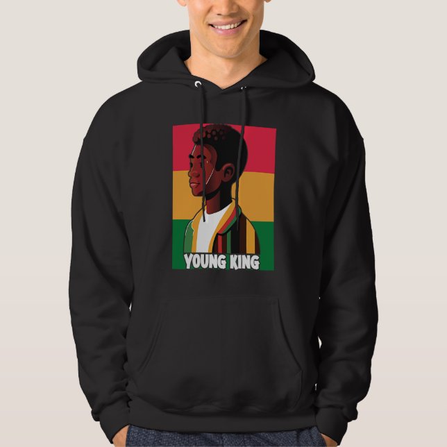 Young King  Black Youth Black Excellence Black Pri Hoodie (Vorderseite)