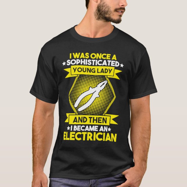 Young Lady Electrician T-Shirt (Vorderseite)