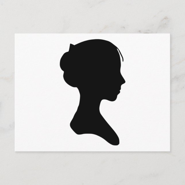 Young Lady Silhouette Postkarte (Vorderseite)