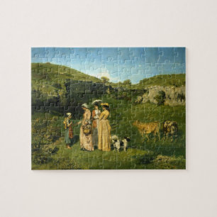 Young Ladys of the Village by Gustave Courbet Puzzle