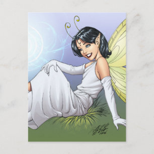 Young Magical Elf Fairy von Al Rio Postkarte