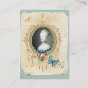 Young Marie Antoinette Business Cards Visitenkarte