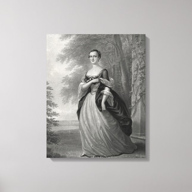 Young Martha Washington 1863 Leinwanddruck (Vorderseite)