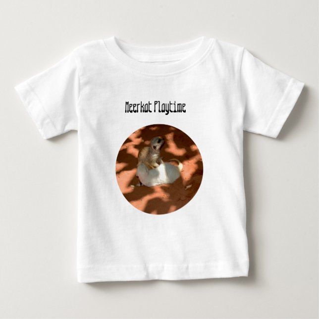Young Meerkat Sibllaying, Baby Tshirt (Vorderseite)