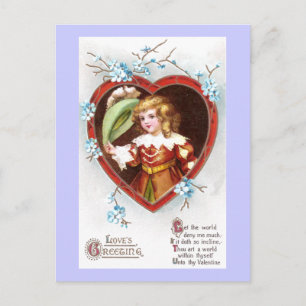 Young Musketeer in Heart Vintag Valentine Feiertagspostkarte