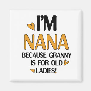 Young Nana Graphic Nana Clipart Design Oma Art Magnet