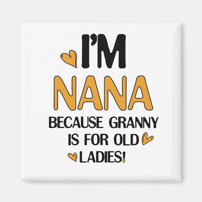 Young Nana Graphic Nana Clipart Design Oma Art Magnet (Vorne)