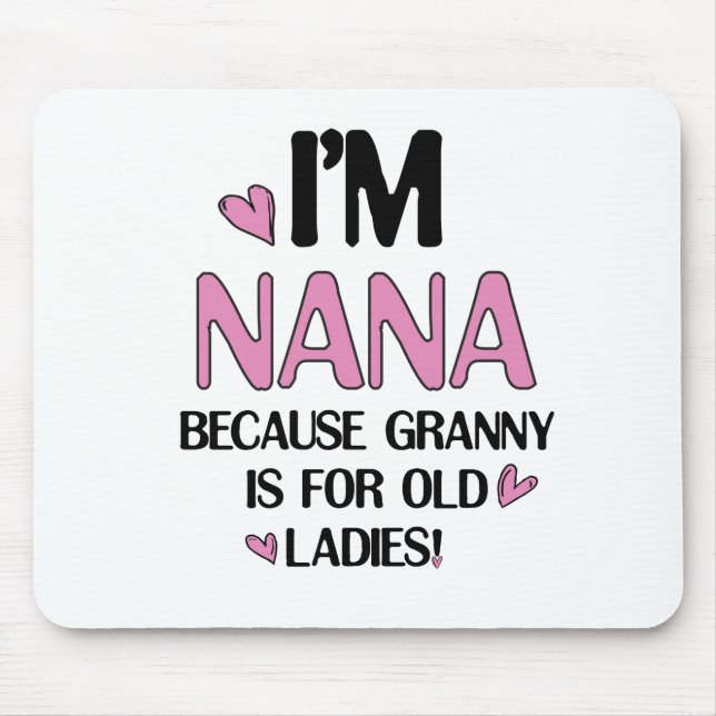 Young Nana Graphic Nana Clipart Design Oma Art Mousepad (Vorne)