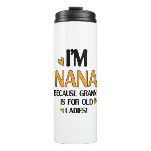 Young Nana Graphic Nana Clipart Design Oma Art Thermosbecher