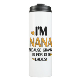 Young Nana Graphic Nana Clipart Design Oma Art Thermosbecher