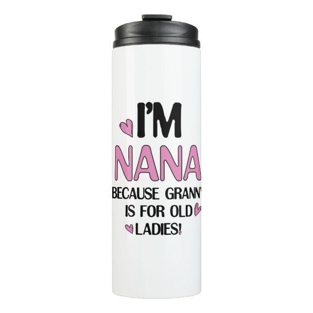 Young Nana Graphic Nana Clipart Design Oma Art Thermosbecher (Vorderseite)