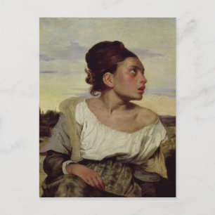 Young Orphan im Friedhof, 1824 Postkarte