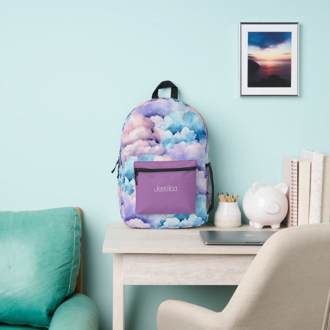 Young Pastel Clouds Bedruckter Rucksack (InSitu)