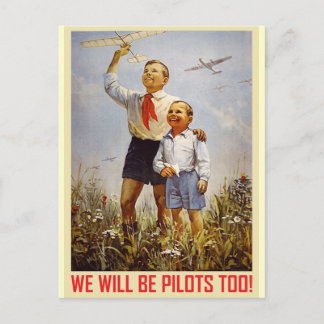 Young Piloten Postkarte