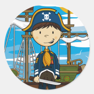 Young Pirate Captain Sticker Sheet