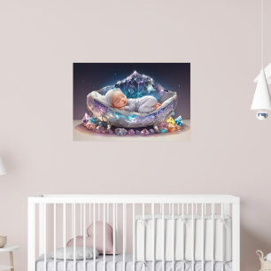 Young Princess Newborn Baby Girl Kinderzimmer Art Poster