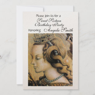 YOUNG PRINCESS SWEET 16 PARTY Gold Metallic Einladung